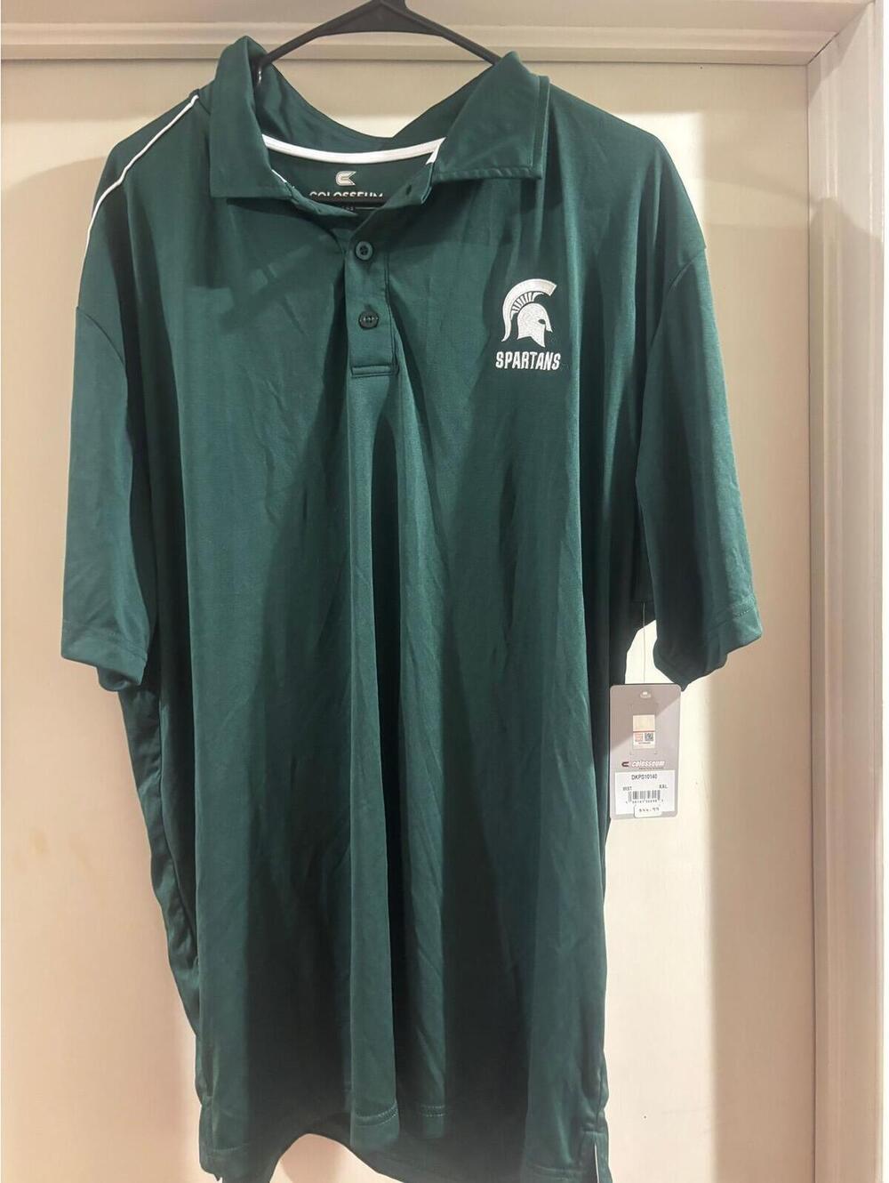 Colosseum Michigan State Spartans Performance Polo XXL NWT